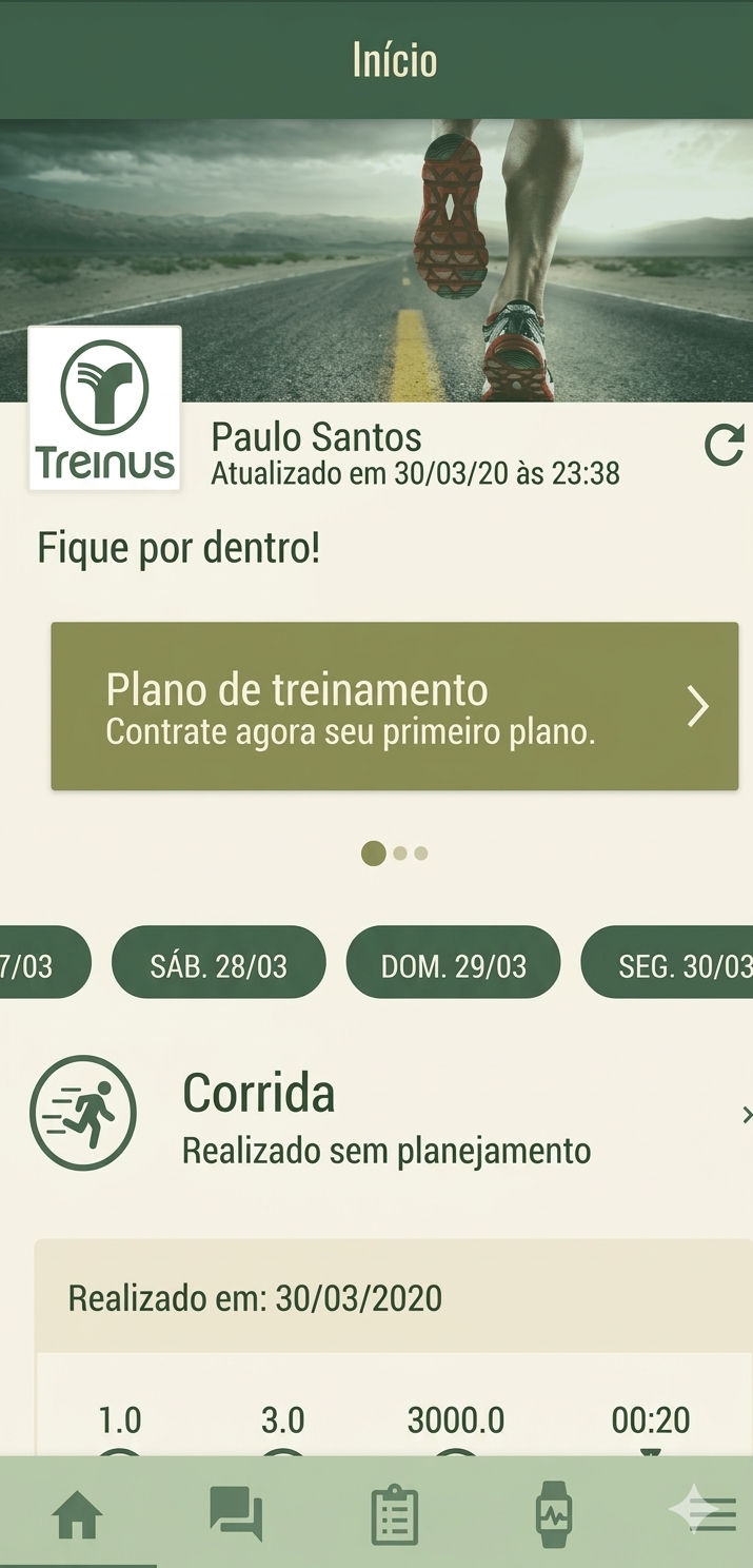 Tela principal real do app CardioRunners